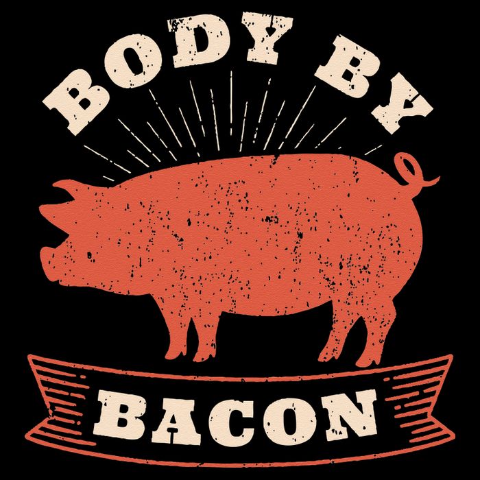 Body By Bacon For Low Carb High Fat Ketogenic Diet Flat Bill Trucker Hat