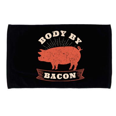 Body By Bacon For Low Carb High Fat Ketogenic Diet Microfiber Hand Towel