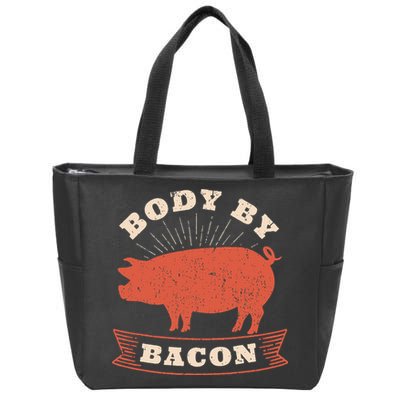 Body By Bacon For Low Carb High Fat Ketogenic Diet Zip Tote Bag