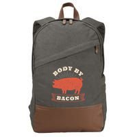 Body By Bacon For Low Carb High Fat Ketogenic Diet Cotton Canvas Backpack