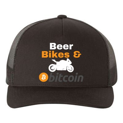 Beer Bikes Bitcoin, Vintage Bitcoin Logo, Bitcoin Crypto, Bitcoin Blockchain Yupoong Adult 5-Panel Trucker Hat