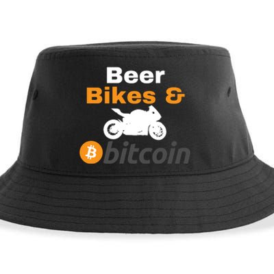 Beer Bikes Bitcoin, Vintage Bitcoin Logo, Bitcoin Crypto, Bitcoin Blockchain Sustainable Bucket Hat