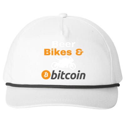 Beer Bikes Bitcoin, Vintage Bitcoin Logo, Bitcoin Crypto, Bitcoin Blockchain Snapback Five-Panel Rope Hat