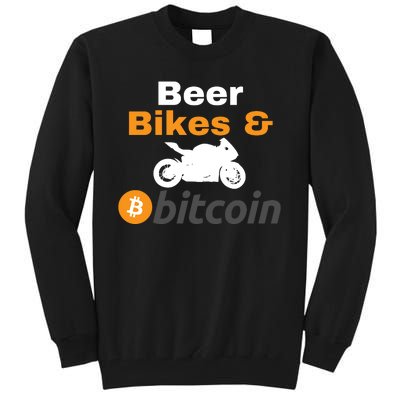 Beer Bikes Bitcoin, Vintage Bitcoin Logo, Bitcoin Crypto, Bitcoin Blockchain Tall Sweatshirt