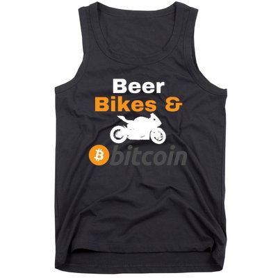 Beer Bikes Bitcoin, Vintage Bitcoin Logo, Bitcoin Crypto, Bitcoin Blockchain Tank Top