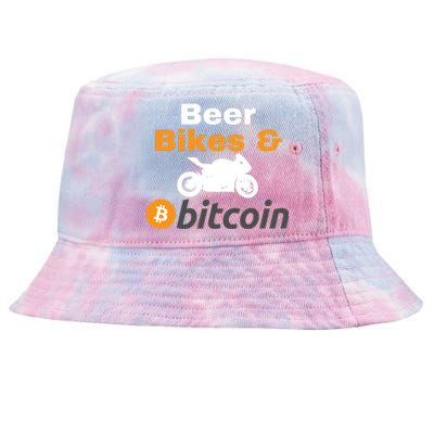 Beer Bikes Bitcoin, Vintage Bitcoin Logo, Bitcoin Crypto, Bitcoin Blockchain Tie-Dyed Bucket Hat