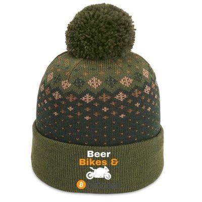 Beer Bikes Bitcoin, Vintage Bitcoin Logo, Bitcoin Crypto, Bitcoin Blockchain The Baniff Cuffed Pom Beanie