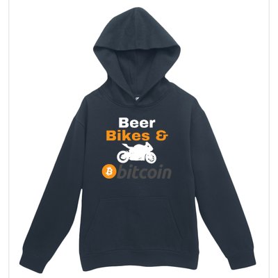 Beer Bikes Bitcoin, Vintage Bitcoin Logo, Bitcoin Crypto, Bitcoin Blockchain Urban Pullover Hoodie