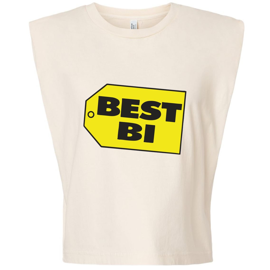 Best Buy Best Bi Bisexual Pun Joke Garment-Dyed Women's Muscle Tee