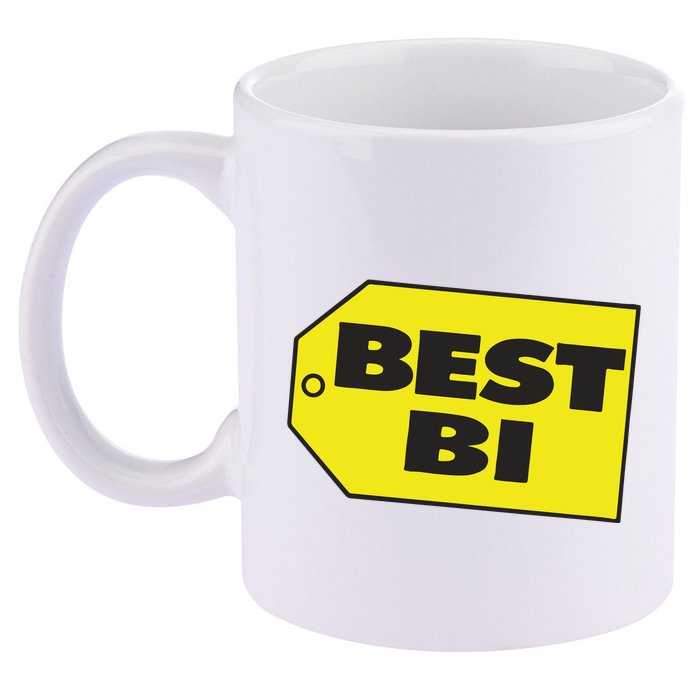 Best Buy Best Bi Bisexual Pun Joke 11oz C Handle Ceramic Mug