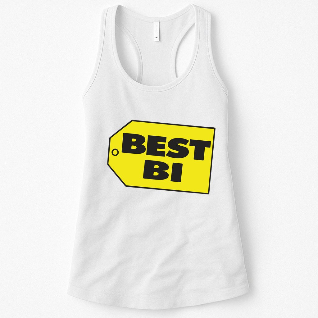 Best Buy Best Bi Bisexual Pun Joke Womens Tank Top