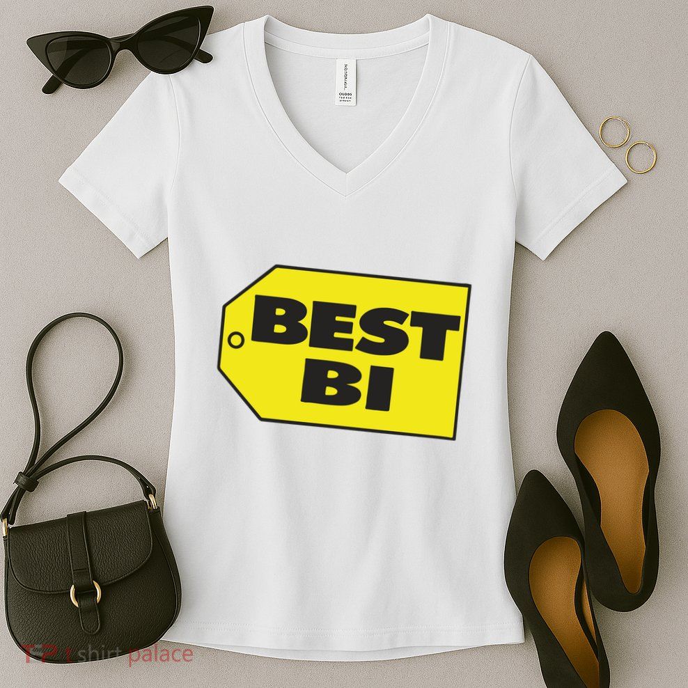 Best Buy Best Bi Bisexual Pun Joke Women's V-Neck T-Shirt