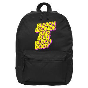 Bleach Blonde Bad Built Butch Body Antimaga 16 in Basic Backpack