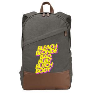 Bleach Blonde Bad Built Butch Body Antimaga Cotton Canvas Backpack