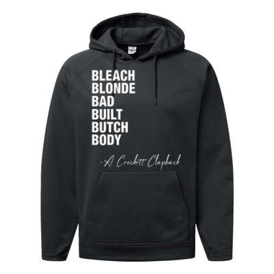 Bleach Blonde Bad Built Butch Body Performance Fleece Hoodie