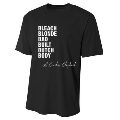 Bleach Blonde Bad Built Butch Body Performance Sprint T-Shirt