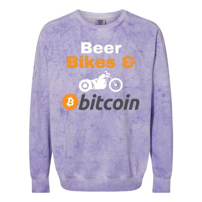 Beer Bikes Bitcoin, Vintage Bitcoin Logo, Bitcoin Blockchain, Bitcoin Crypto Colorblast Crewneck Sweatshirt