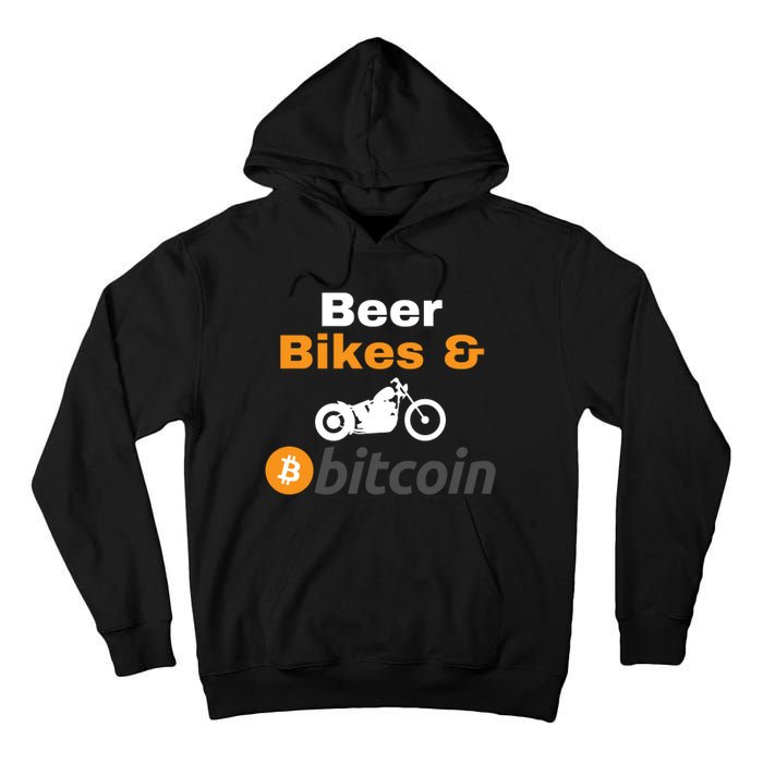 Beer Bikes Bitcoin, Vintage Bitcoin Logo, Bitcoin Blockchain, Bitcoin Crypto Tall Hoodie