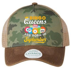 Bingo Birthday Bingo Queens Are Born In September Gift Legacy Tie Dye Trucker Hat