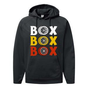 Box Box Box Formula Racing Radio Pit Box Box Box Performance Fleece Hoodie