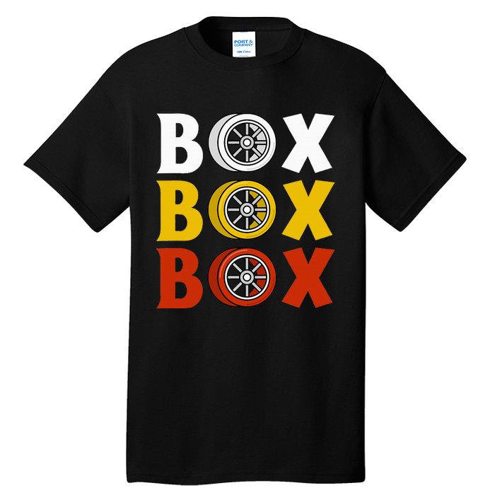 Box Box Box Formula Racing Radio Pit Box Box Box Tall T-Shirt