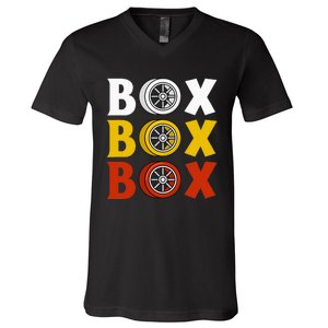 Box Box Box Formula Racing Radio Pit Box Box Box V-Neck T-Shirt