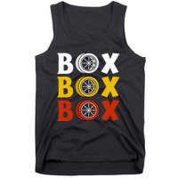 Box Box Box Formula Racing Radio Pit Box Box Box Tank Top