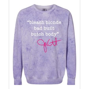 Bleach Blonde Bad Built Butch Body Jasmine Crockett Colorblast Crewneck Sweatshirt