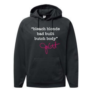 Bleach Blonde Bad Built Butch Body Jasmine Crockett Performance Fleece Hoodie