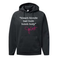 Bleach Blonde Bad Built Butch Body Jasmine Crockett Performance Fleece Hoodie