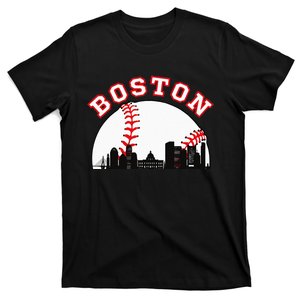 Boston Baseball Boston MA Cityscape BOS Skyline  T-Shirt