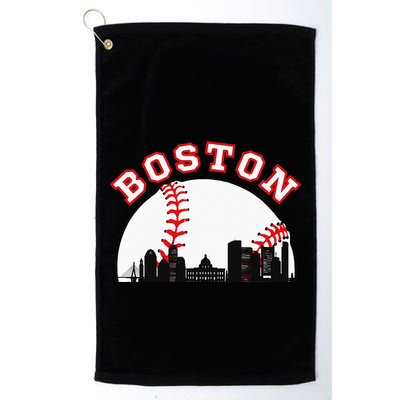 Boston Baseball Boston MA Cityscape BOS Skyline  Golf Towel