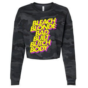 Bleach Blonde Bad Built Butch Body Antimaga Cropped Pullover Crew