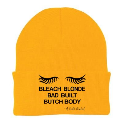 Bleach Blonde Bad Built Butch Body Knit Cap Winter Beanie