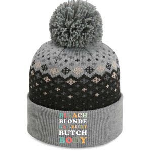 Bleach Blonde Bad Built Butch Body The Baniff Cuffed Pom Beanie