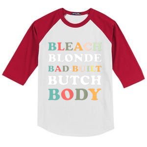 Bleach Blonde Bad Built Butch Body Kids Colorblock Raglan Jersey