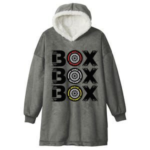 Box Box Box F1 Tyre Compound V2 Design Car Lover Hooded Wearable Blanket