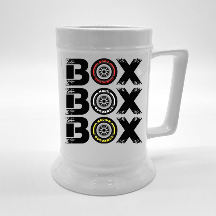 Box Box Box F1 Tyre Compound V2 Design Car Lover Beer Stein