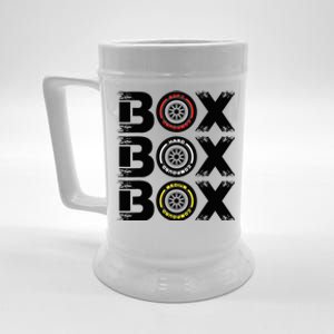 Box Box Box F1 Tyre Compound V2 Design Car Lover Beer Stein