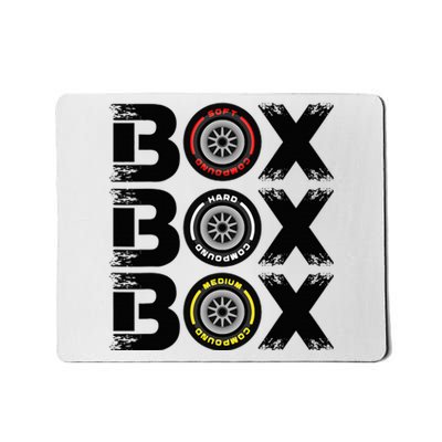 Box Box Box F1 Tyre Compound V2 Design Car Lover Mousepad