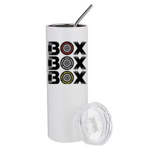 Box Box Box F1 Tyre Compound V2 Design Car Lover Stainless Steel Tumbler