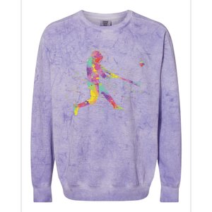 Baseball Boy Colorblast Crewneck Sweatshirt