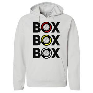 Box Box Box Racing Gift Race Car Driver Performance Fleece Hoodie