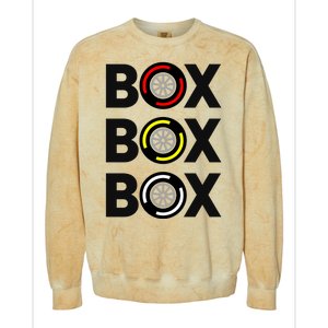 Box Box Box Racing Gift Race Car Driver Colorblast Crewneck Sweatshirt