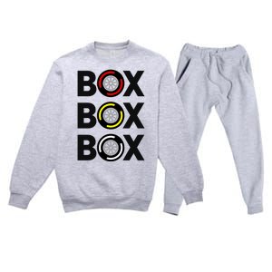 Box Box Box Racing Gift Race Car Driver Premium Crewneck Sweatsuit Set