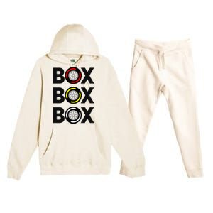 Box Box Box Racing Gift Race Car Driver Premium Hooded Sweatsuit Set