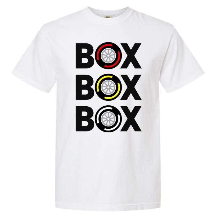 Box Box Box Racing Gift Race Car Driver Garment-Dyed Heavyweight T-Shirt