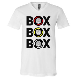 Box Box Box Racing Gift Race Car Driver V-Neck T-Shirt