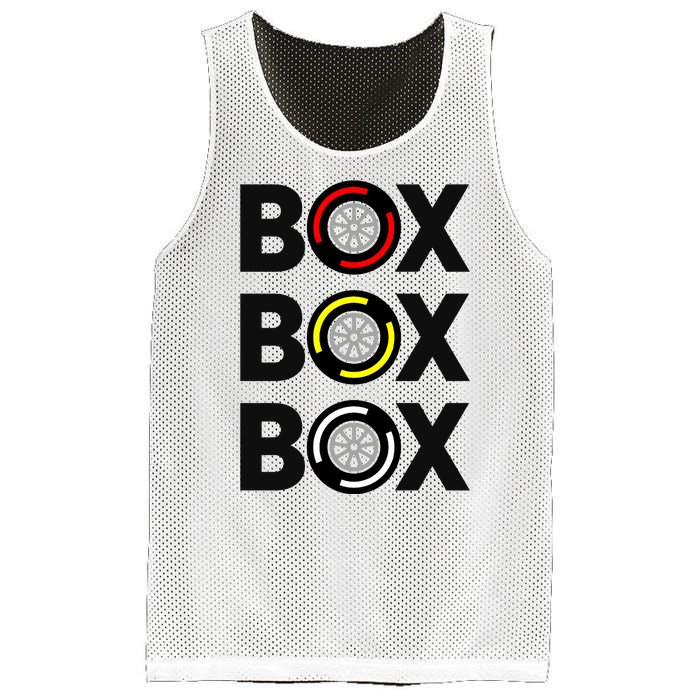 Box Box Box Racing Gift Race Car Driver Mesh Reversible Basketball Jersey Tank