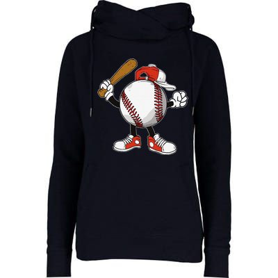 Baseball Boy Womens Funnel Neck Pullover Hood